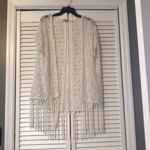 Off white lace kimono